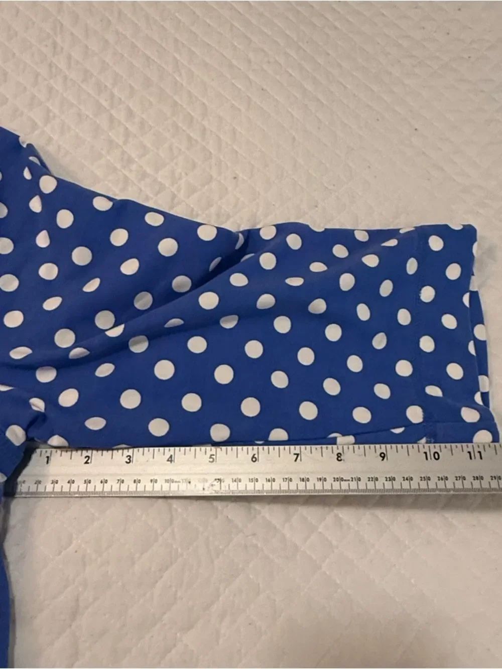 Susan Graver Blue and White Polka Dot Pull Over Top Women's XL - Picture 7 of 13